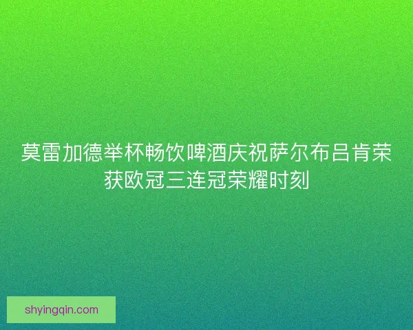 莫雷加德举杯畅饮啤酒庆祝萨尔布吕肯荣获欧冠三连冠荣耀时刻