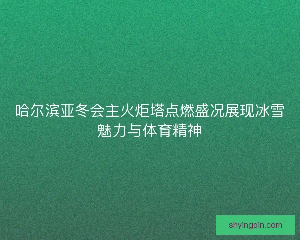 哈尔滨亚冬会主火炬塔点燃盛况展现冰雪魅力与体育精神